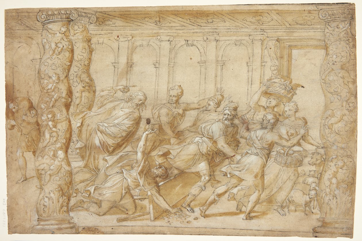 Le Christ chassant les prêteurs du temple - Karl Krieg