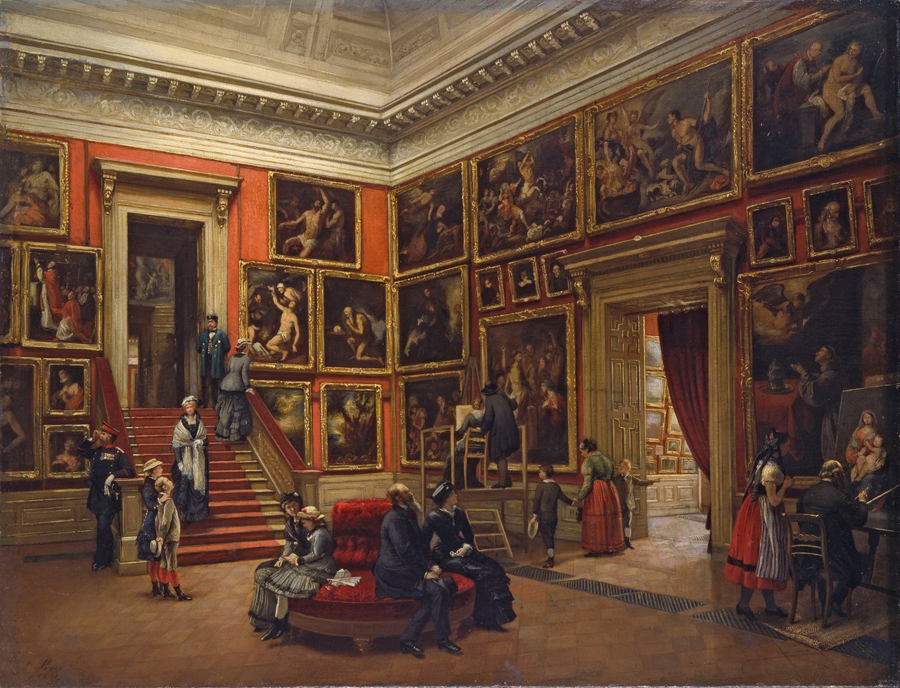 À la galerie de Dresde, 1881 - Karl Louis Preusser