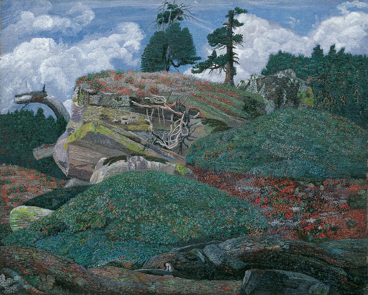 Paysage avec rochers - Karl Mediz