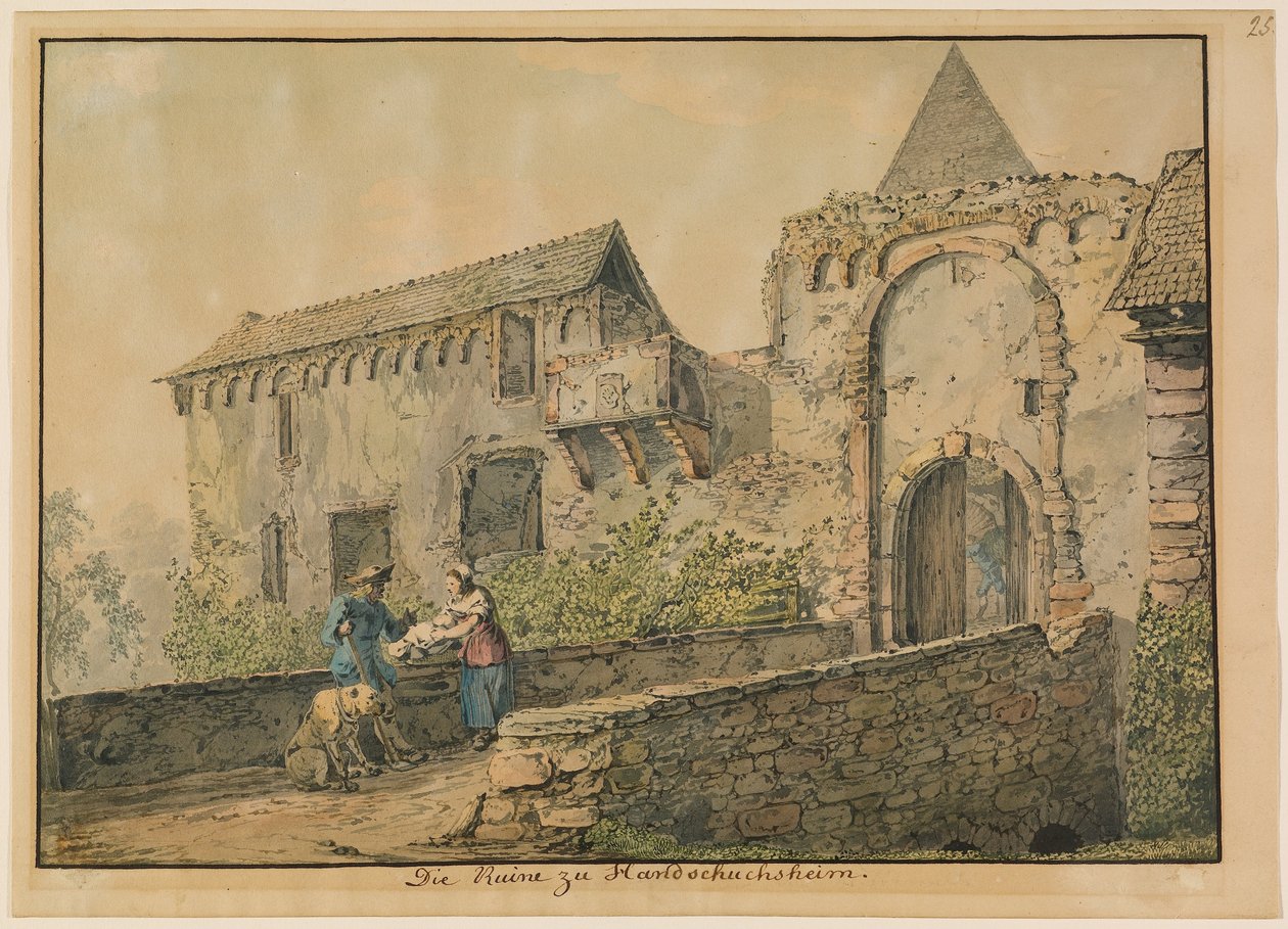Ruine de la Tiefburg à Handschuhsheim - Carl Philipp Fohr