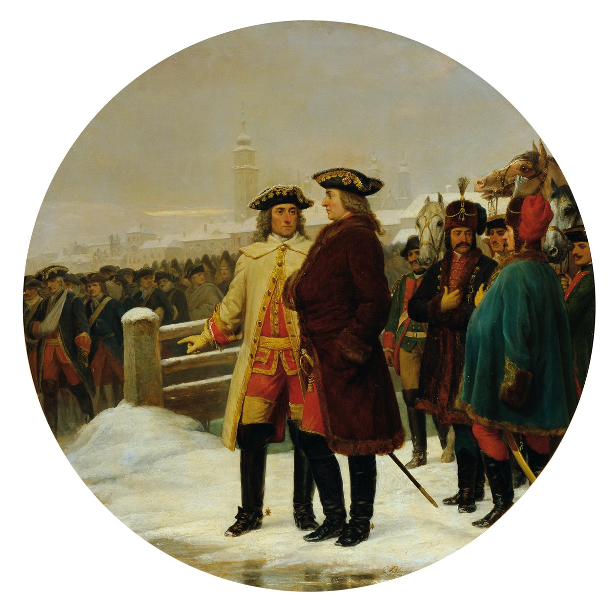 La capitulation de Linz en 1742 - Karl von Blaas