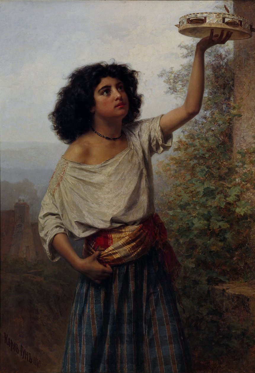 Jeune femme gitane - Karlis Fridikh Huns