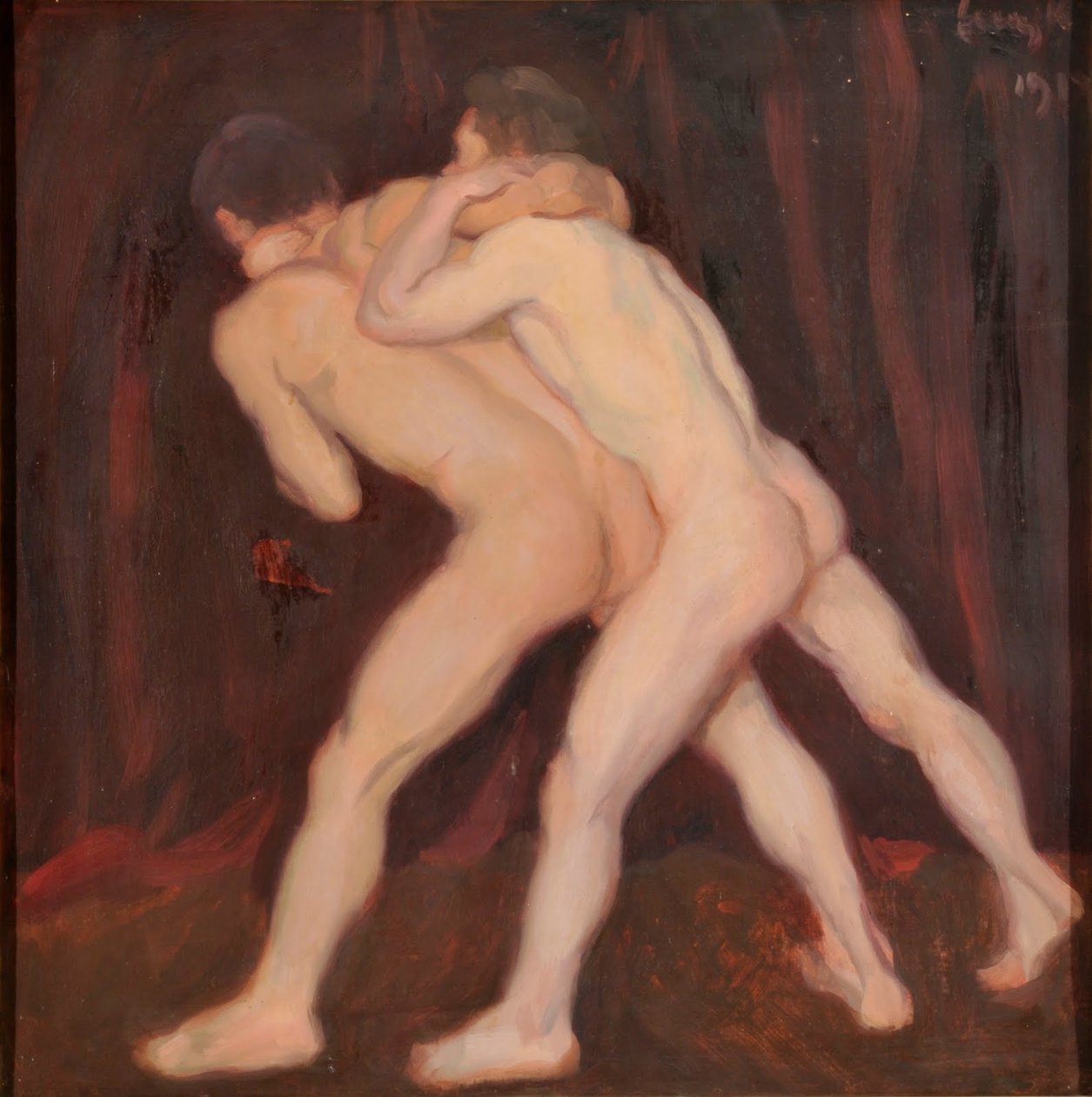 Lutteurs - Károly Ferenczy