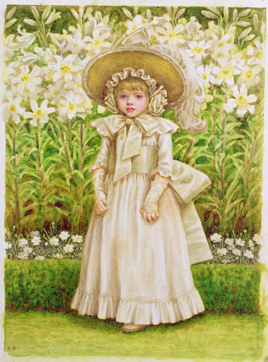 Enfant en robe blanche, c.1880 - Kate Greenaway