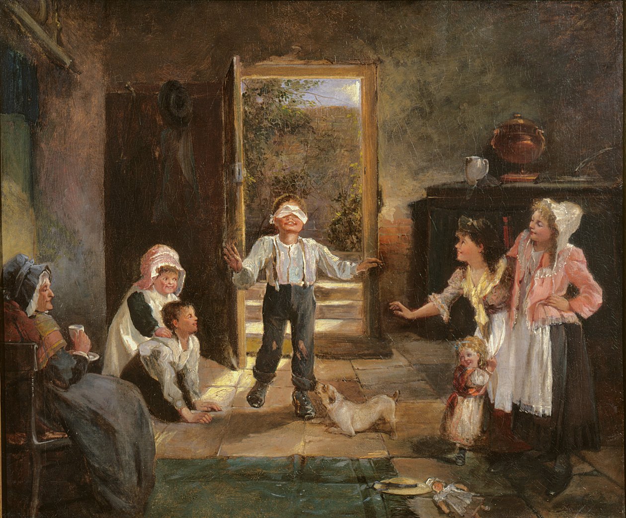 Enfants jouant à colin-maillard - Kate Gray