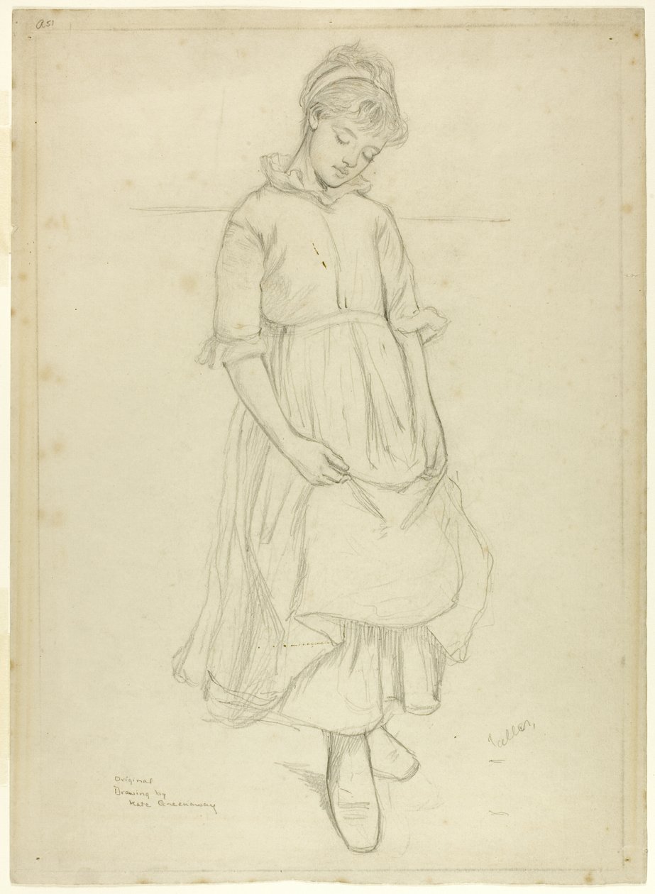 Fille debout - Kate Greenaway
