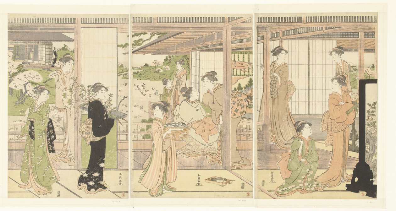 Préparatifs pour la fête des poupées - Katsukawa Shuncho