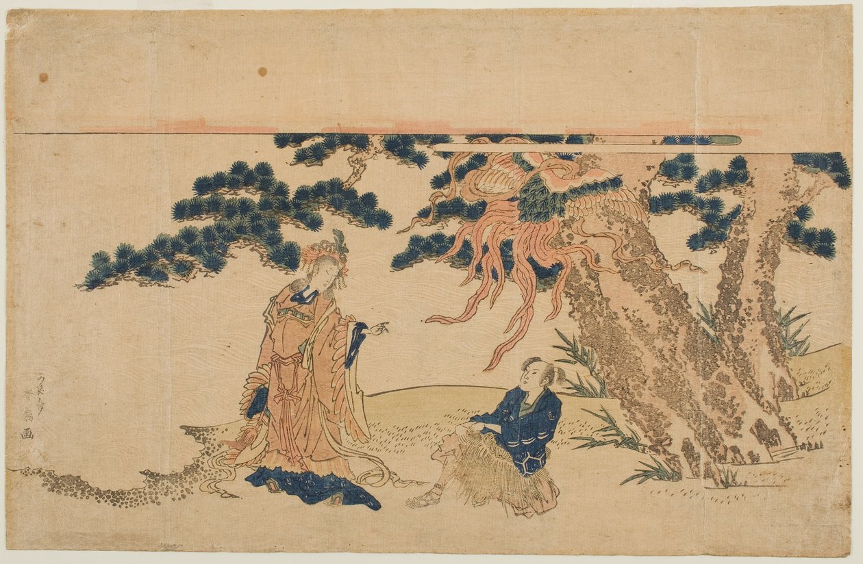 La Robe de plumes (Hagoromo) - Katsukawa Shunsen