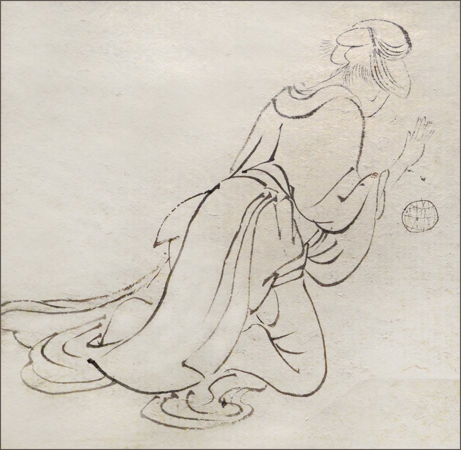 Étude de femme vue de dos - Katsushika Hokusai