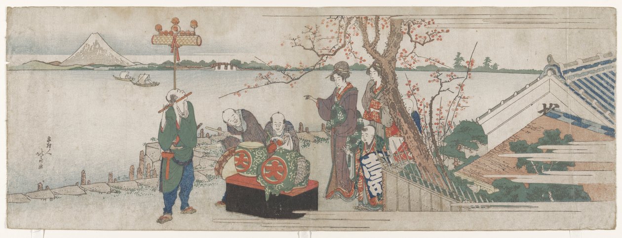 Interprètes de Daikagura - Katsushika Hokusai