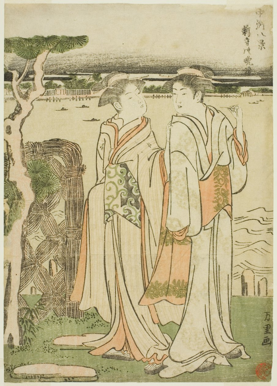 Cloche du soir au temple Mii - Katsushika Hokusai