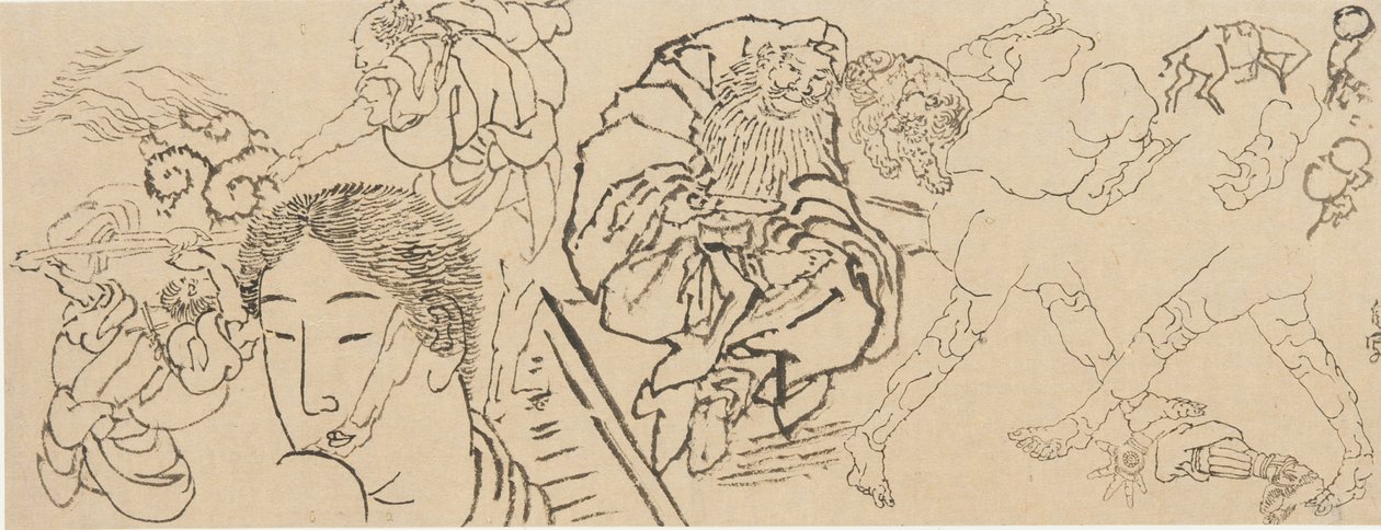 Études diverses, fin 18e-début 19e siècle - Katsushika Hokusai