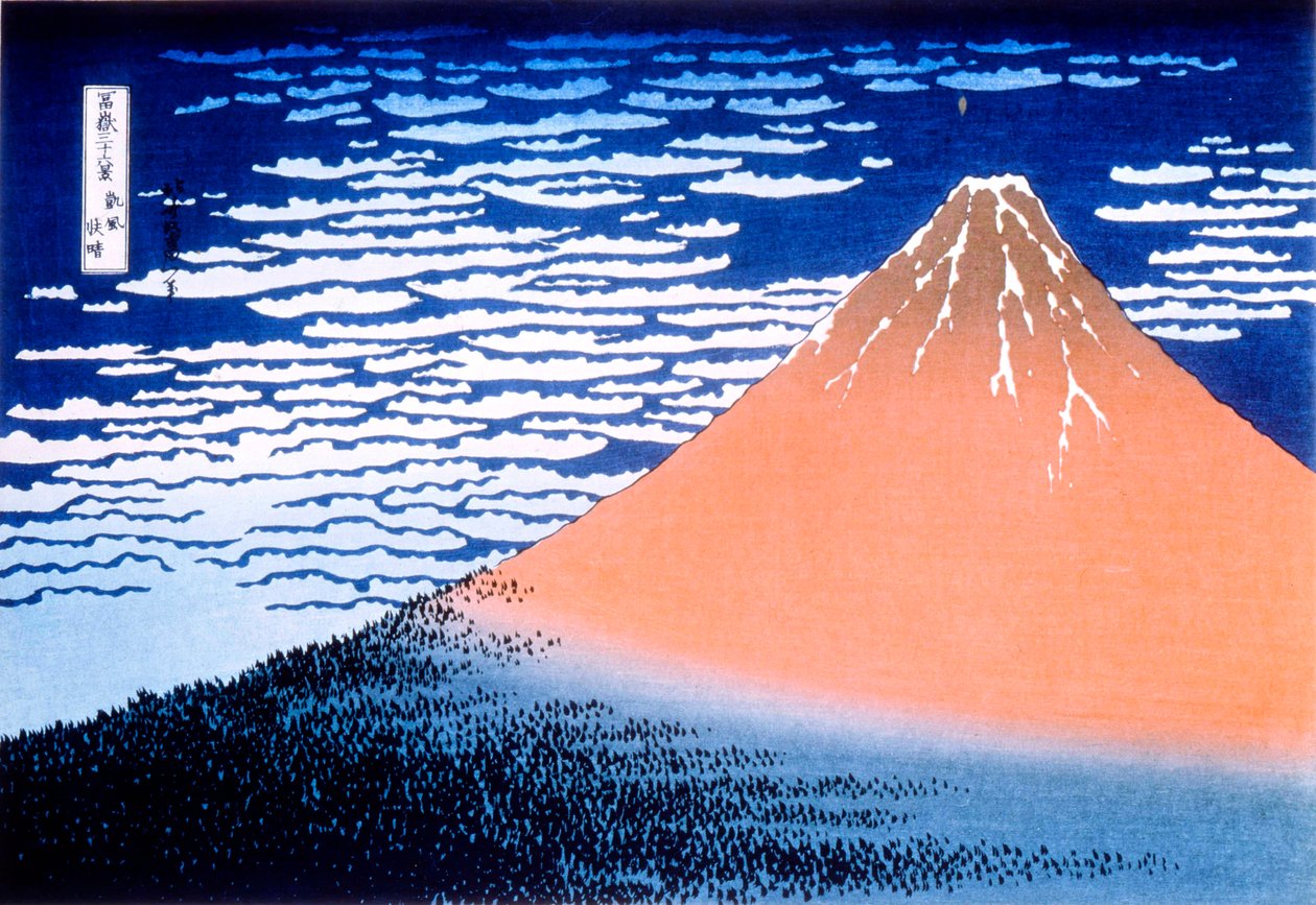 Fuji rouge - Katsushika Hokusai