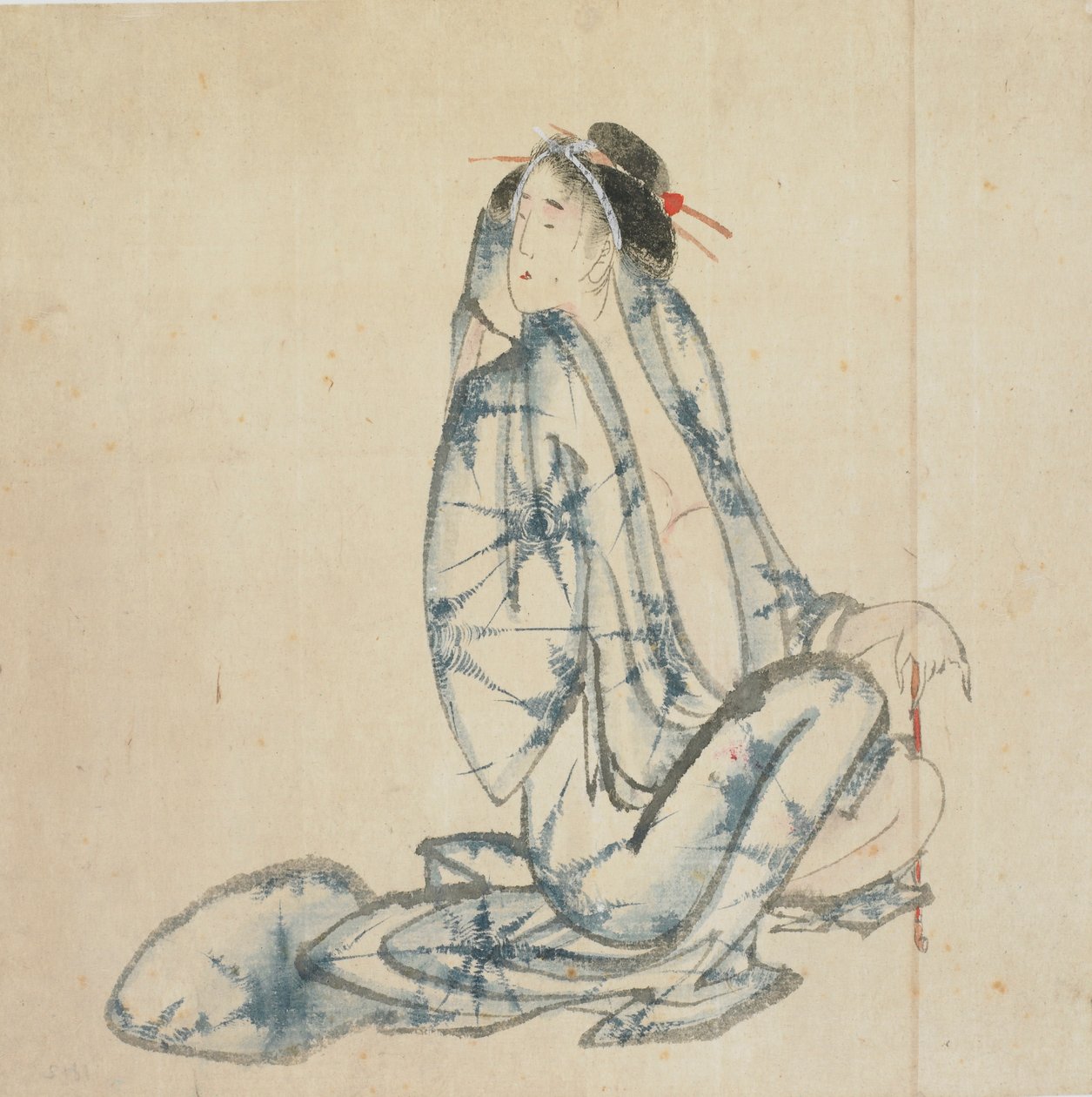 Courtisane assise, fin 18ème-début 19ème siècle - Katsushika Hokusai