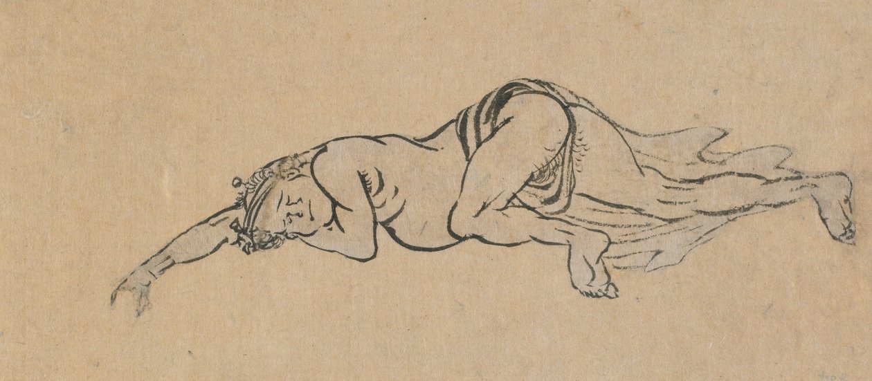 Homme endormi, fin du XVIIIe-début du XIXe siècle - Katsushika Hokusai