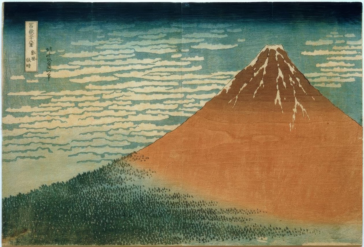 Vent du sud et matin clair - Katsushika Hokusai