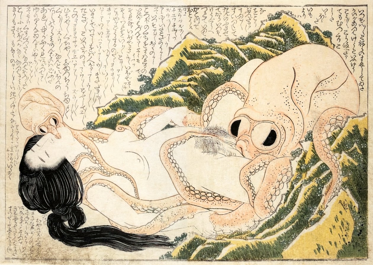 Le rêve de la femme du pêcheur - Katsushika Hokusai