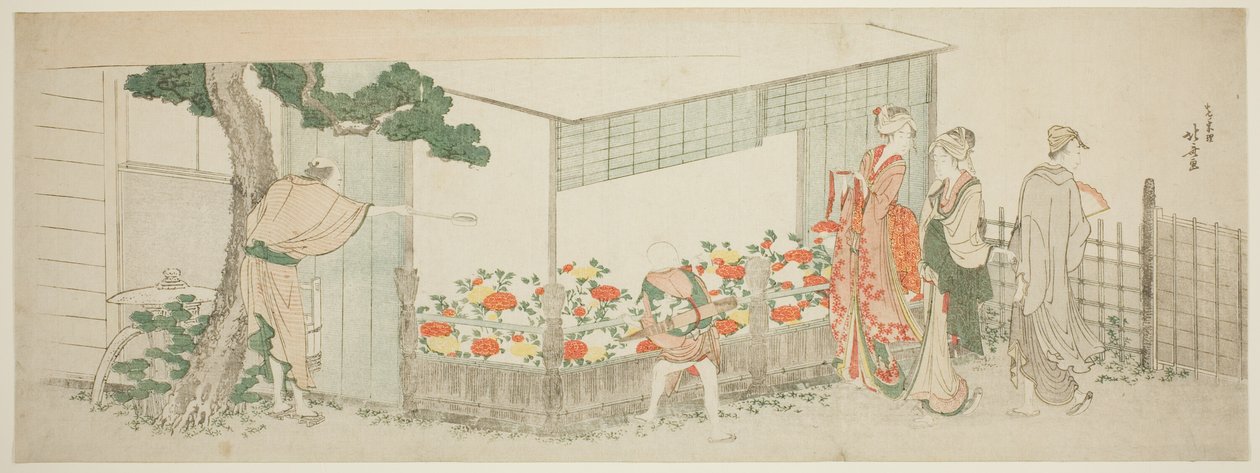 Le Spectacle de la Pivoine - Katsushika Hokusai