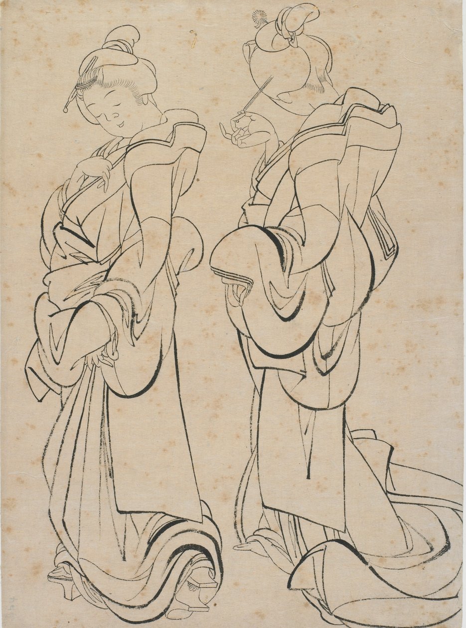 Deux femmes - Katsushika Hokusai