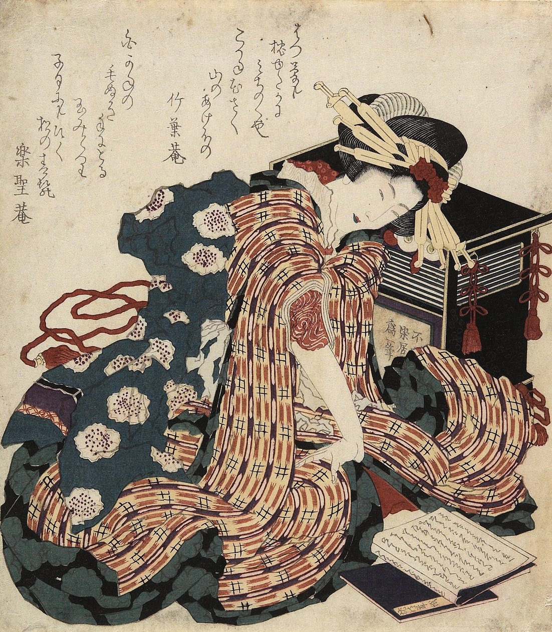 Femme lisant un livre, 1822 - Katsushika Hokusai