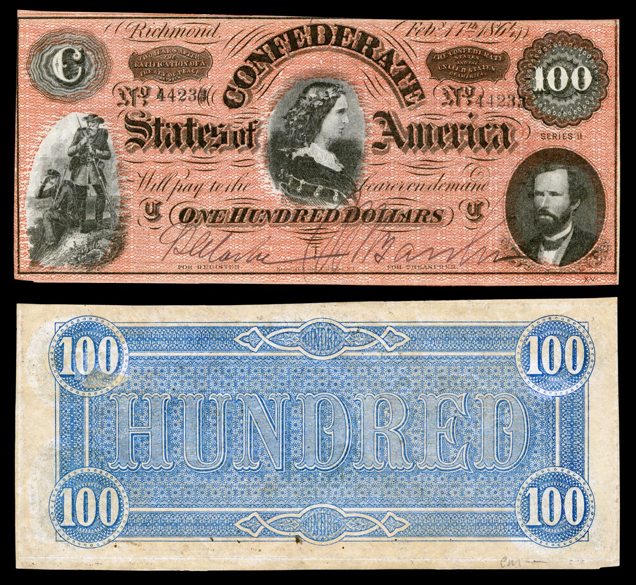 CSA-T65-$100-1864 - Keatinge and Ball