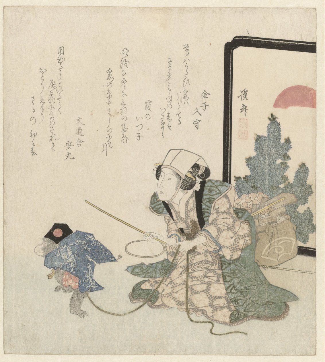 Dresseuse de singes - Keisai Eisen
