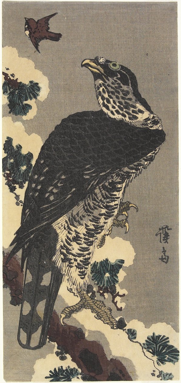 Aigle et moineau - Keisai Eisen