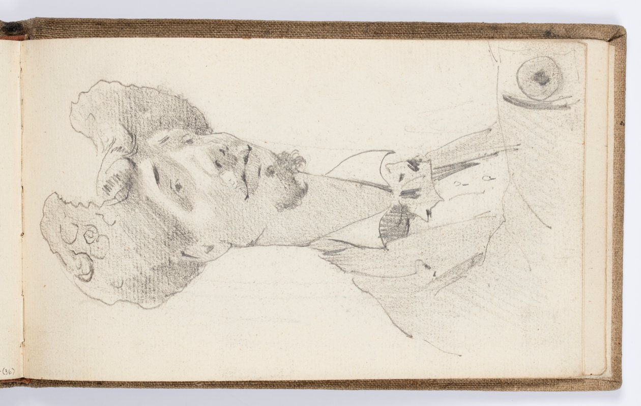 Page de carnet de croquis : Caricature de Carolus-Duran - Kenyon Cox