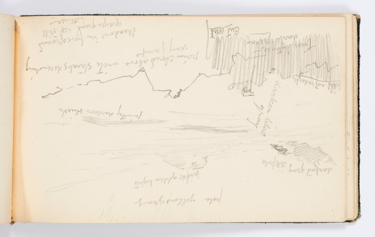 Page de carnet de croquis : Paysage - Kenyon Cox