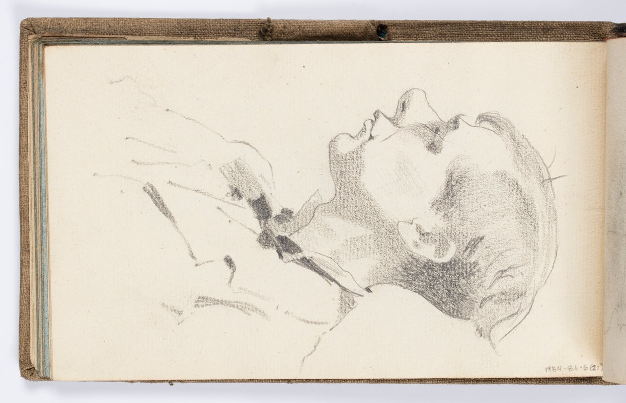 Page de carnet de croquis : Homme de profil - Kenyon Cox