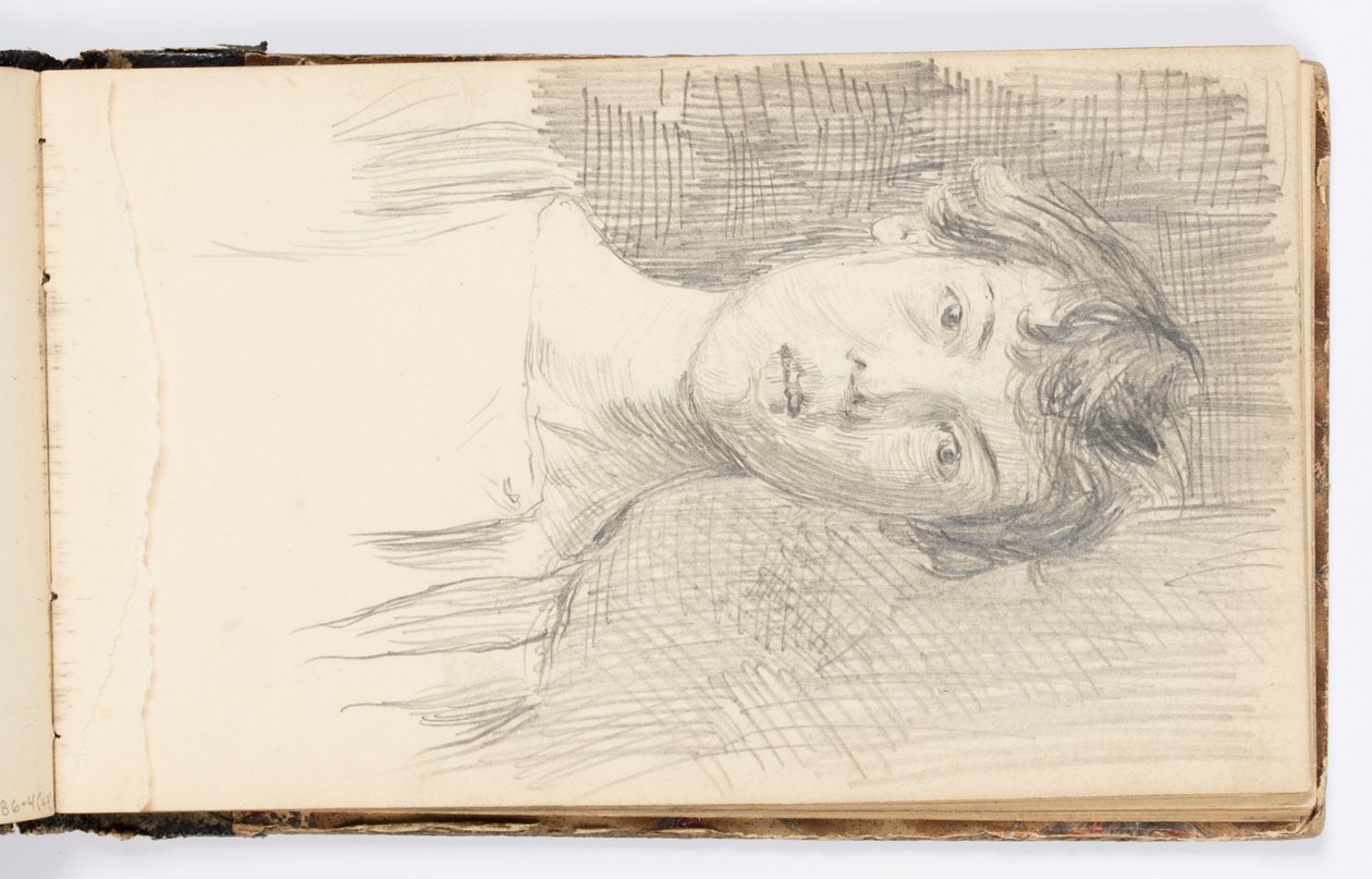 Page de carnet de croquis : Autoportrait - Kenyon Cox