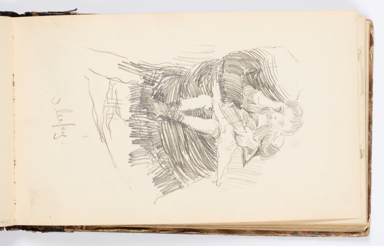 Page de carnet de croquis : Endormi - Kenyon Cox