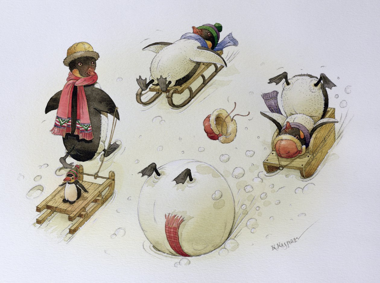 Pingouins en luge, 1999 - Kestutis Kasparavicius