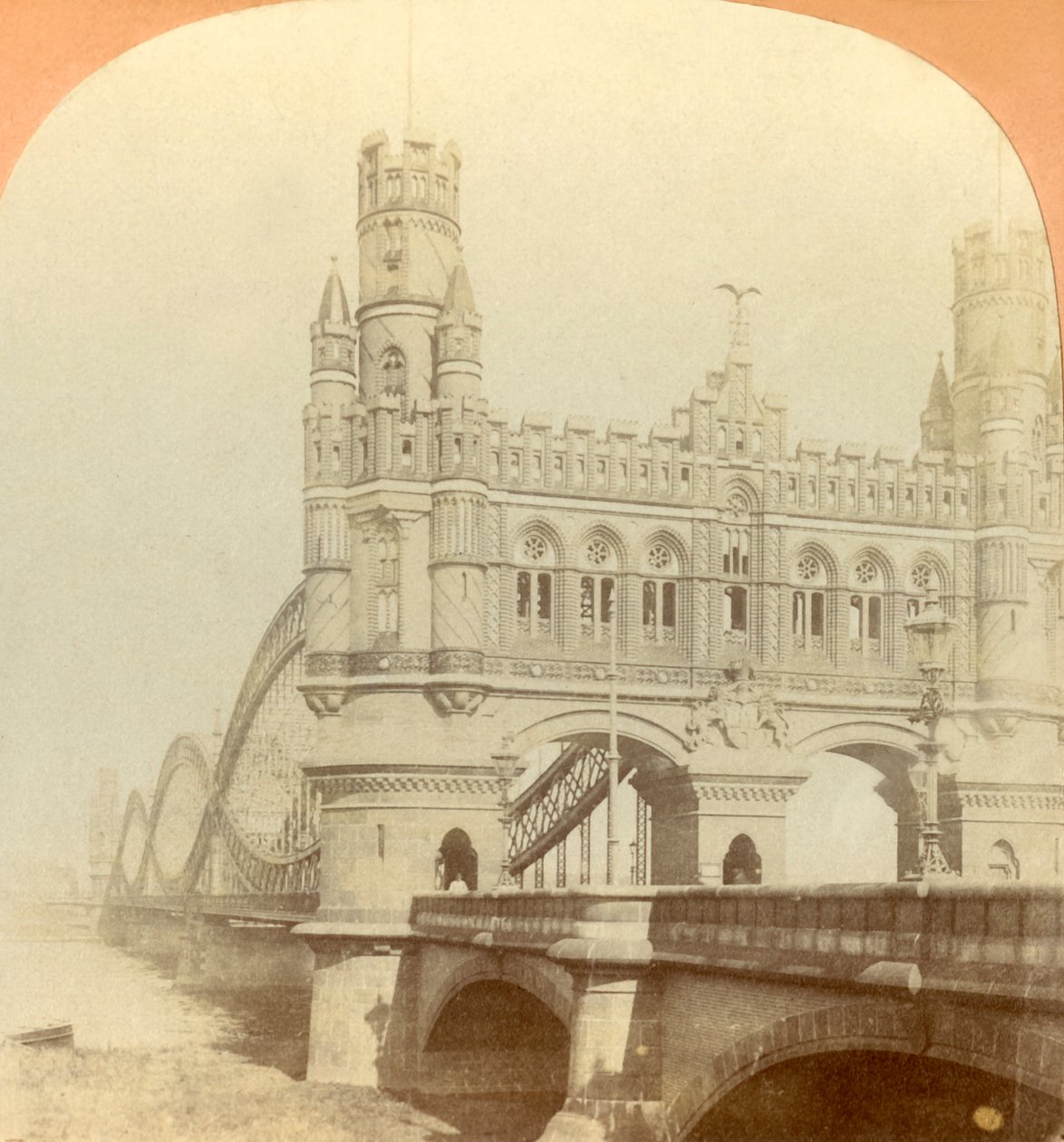 Pont Kaiser, Hambourg, Allemagne, 1896 - Keystone View Company