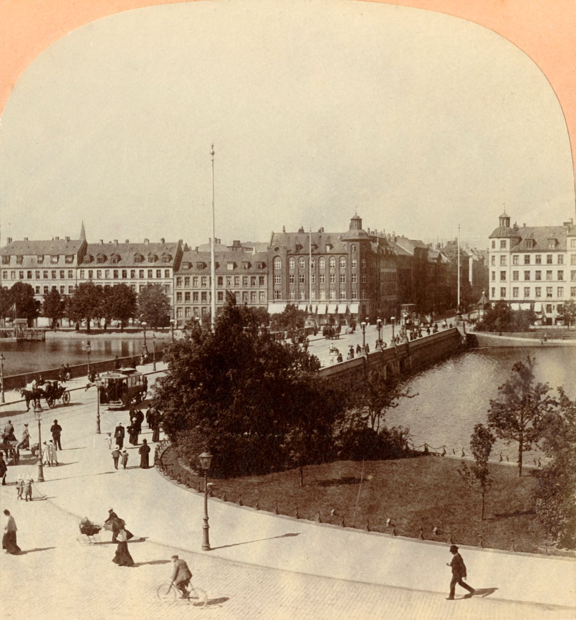 Pont de la Reine Louise, Copenhague, Danemark, 1901 - Keystone View Company