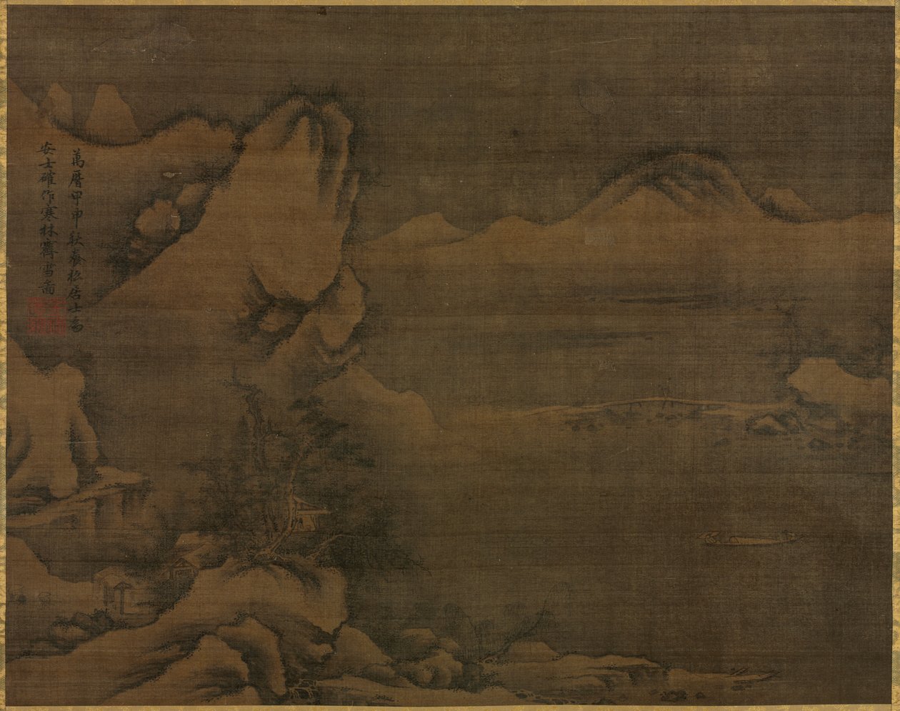 Paysage enneigé avec personnages, 1584 - Kim Si