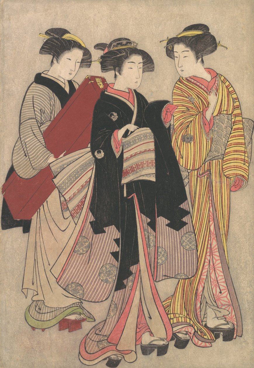 Deux geishas en promenade, 1739-1820 - Kitao Shigemasa