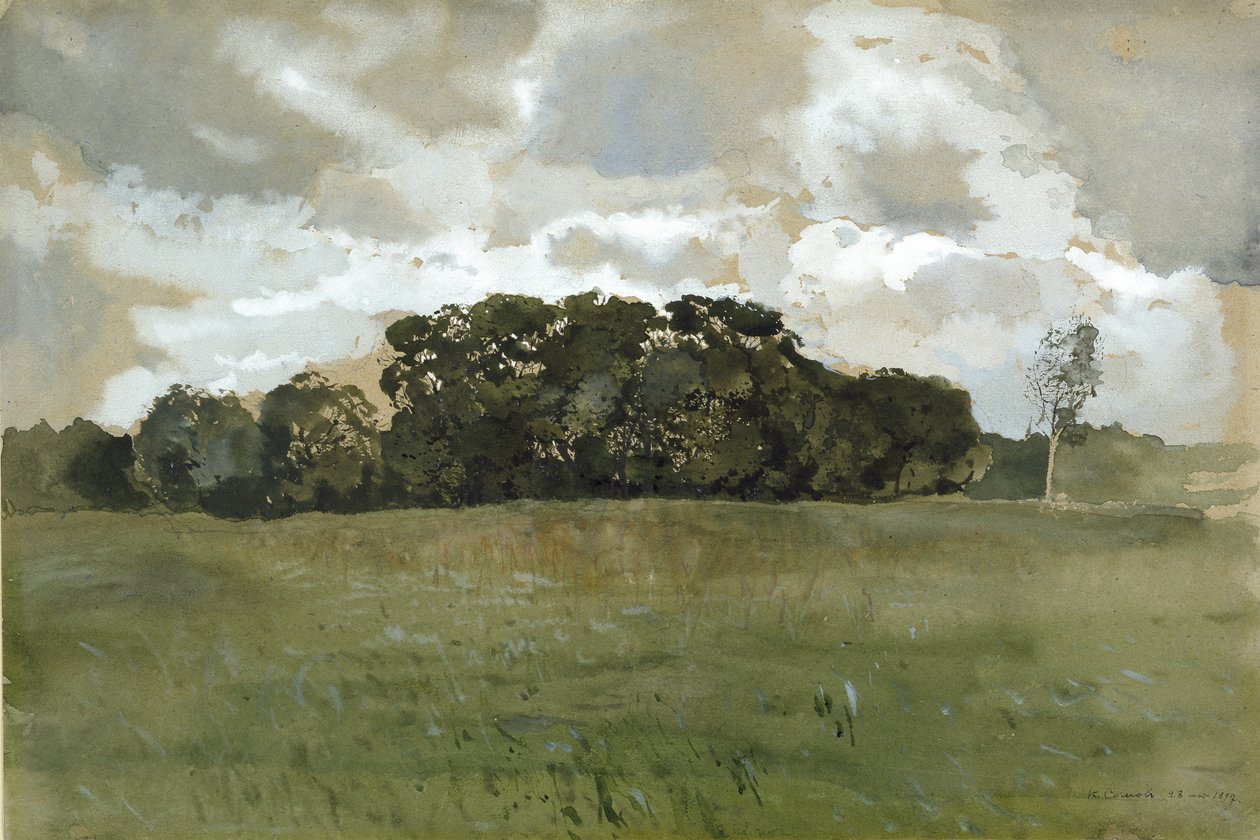 Paysage avec nuages gris, 1897 - Konstantin Andreevic Somov