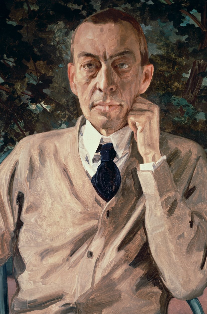 Portrait du compositeur, Sergei Vasilievich Rachmaninov (1873-1943) 1925 - Konstantin Andreevic Somov