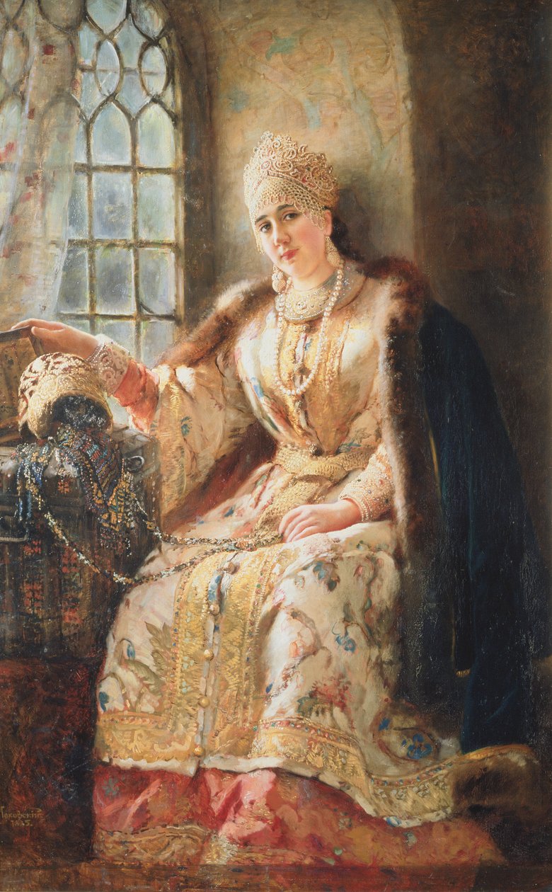 Femme de Boyar à la fenêtre, 1885 - Konstantin Egorovich Makovsky