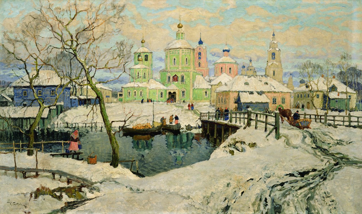 Le petit village de Torzhok, 1917 - Konstantin Ivanovich Gorbatov