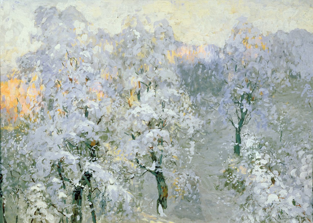 Arbres en Argent Hivernal, 1910 - Konstantin Ivanovich Gorbatov