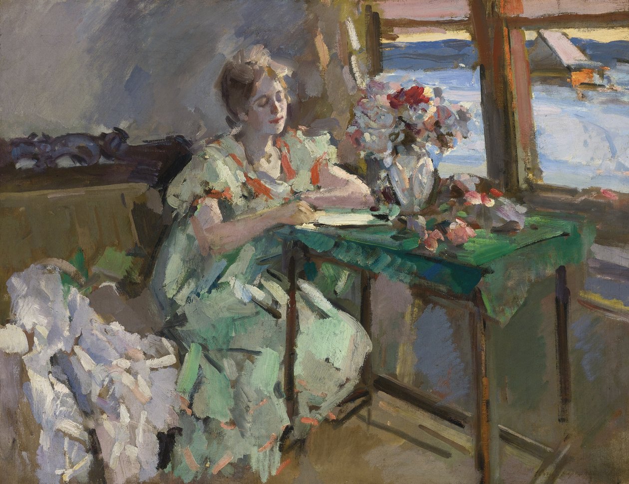 À la fenêtre - Konstantin Alekseevich Korovin