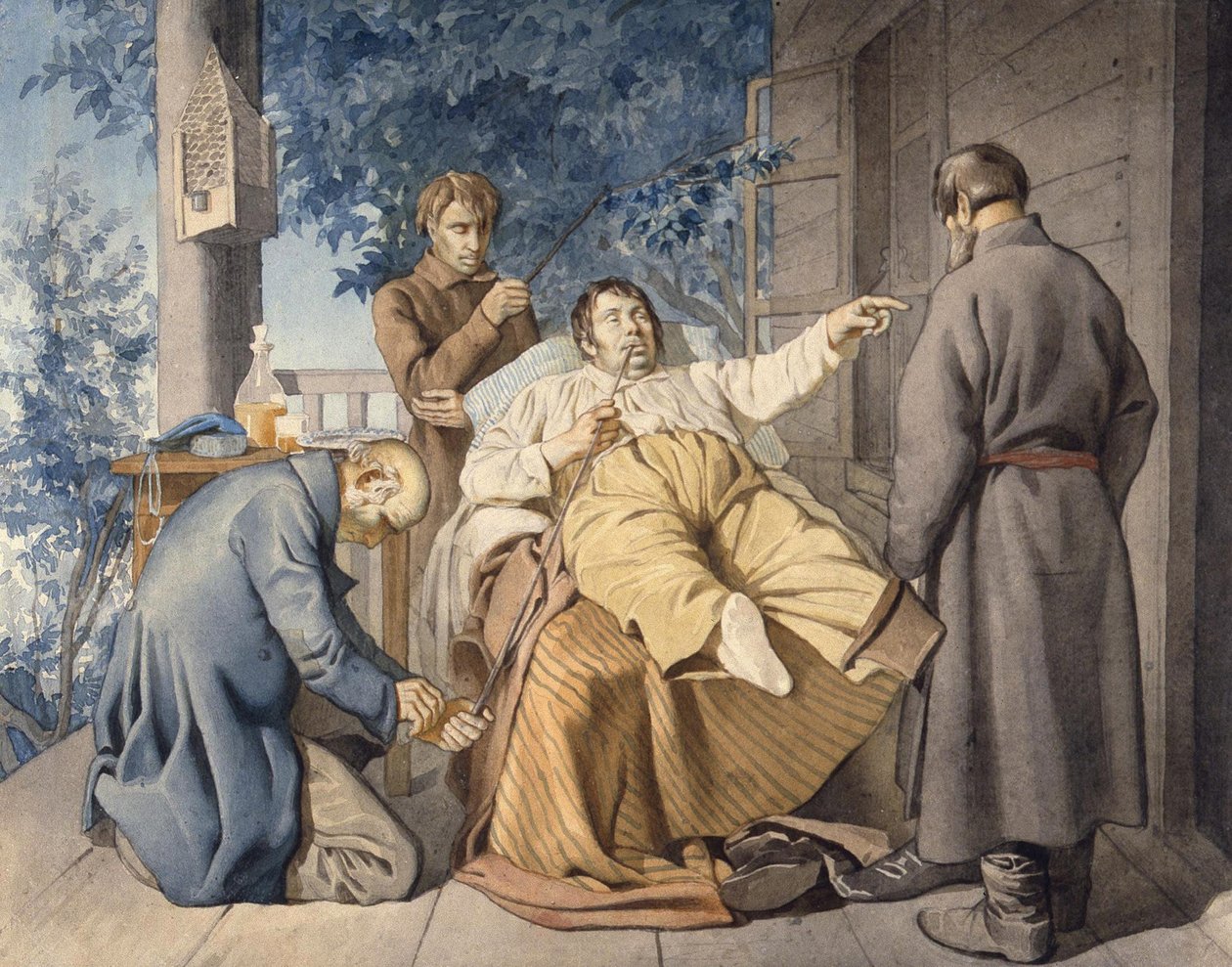 Propriétaire terrien et ses serfs, 1853 - Konstantin Alexandrovich Trutovsky