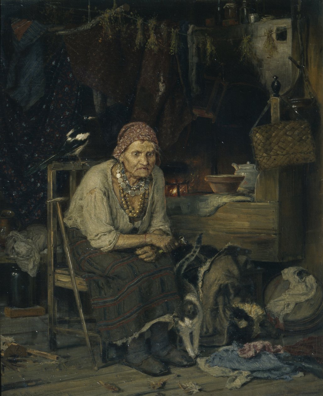 Une sorcière, 1879 - Konstantin Apollonovich Savitsky