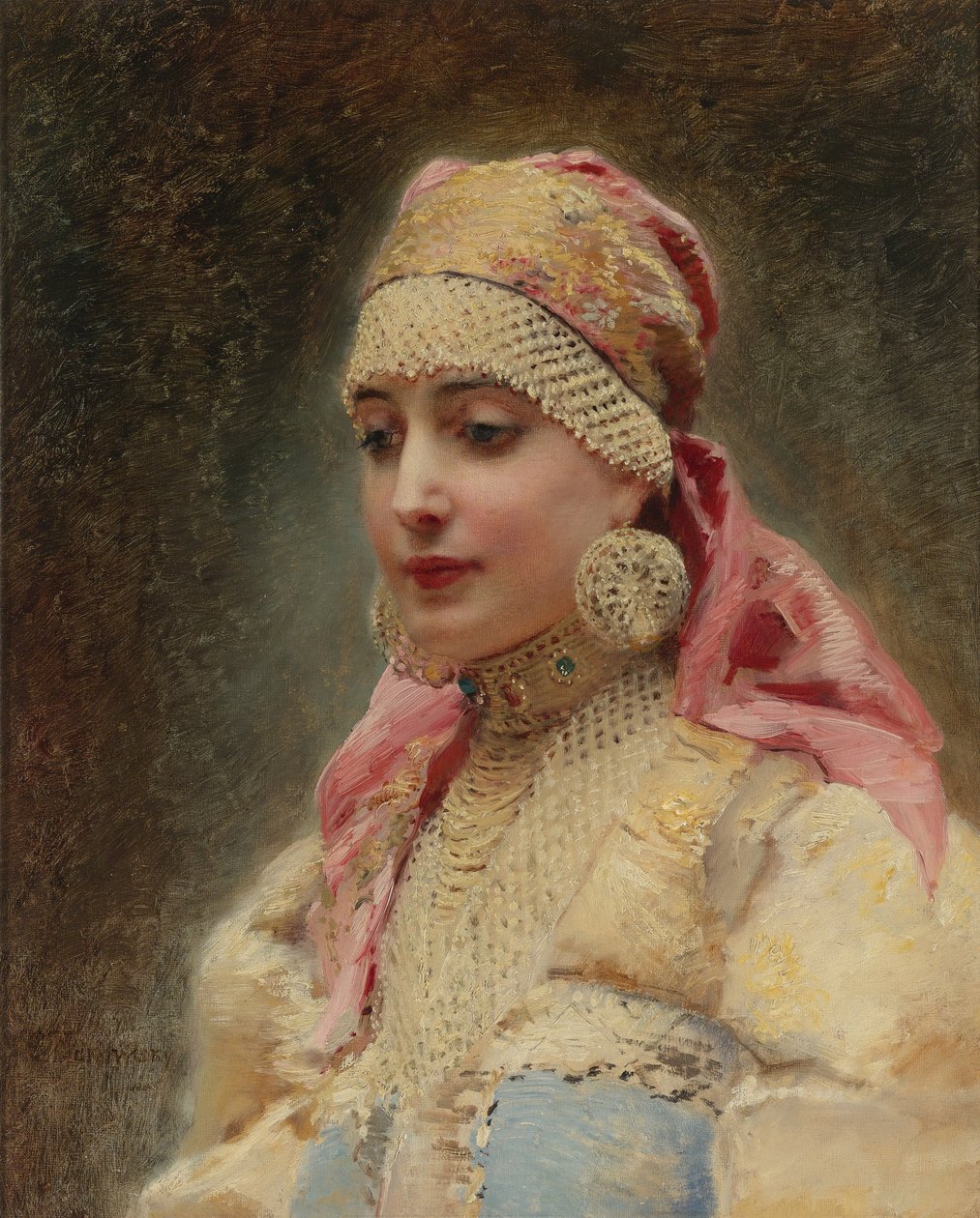 Femme de boyard - Konstantin Egorovich Makovsky
