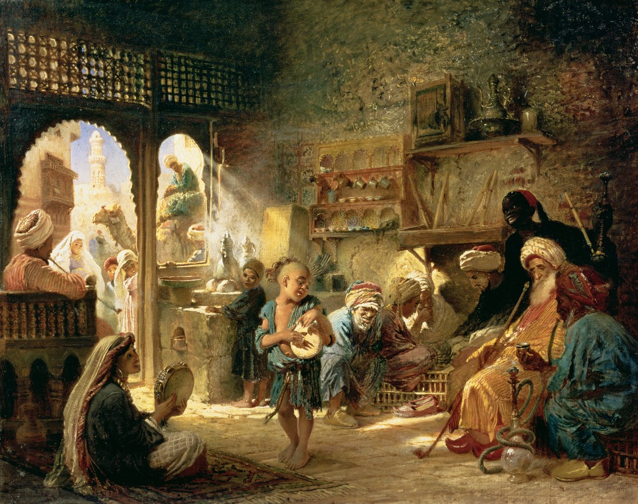 Café au Caire, années 1870 - Konstantin Egorovich Makovsky