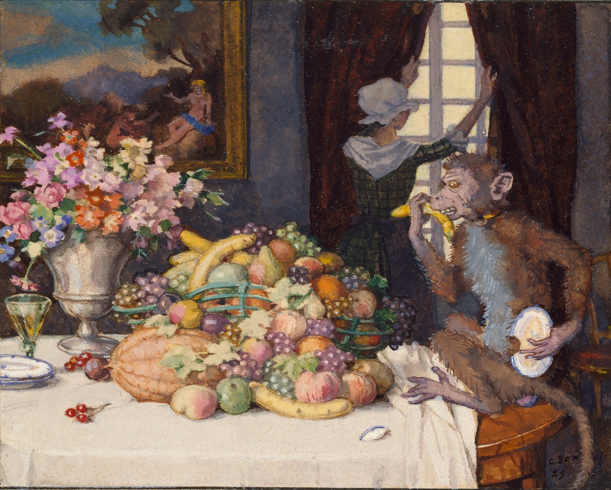 Singe gourmand, 1929 - Konstantin Somov