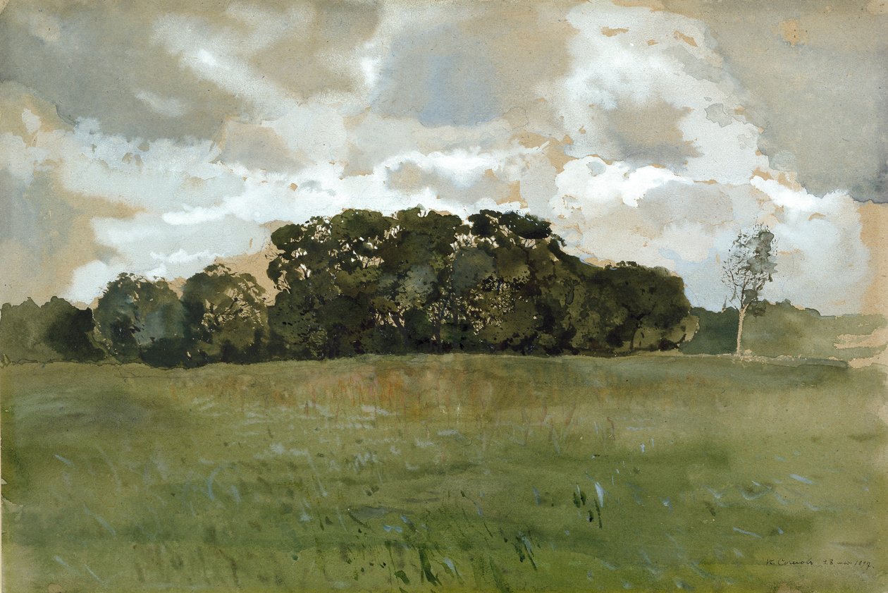 Paysage avec nuages gris - Konstantin Somov