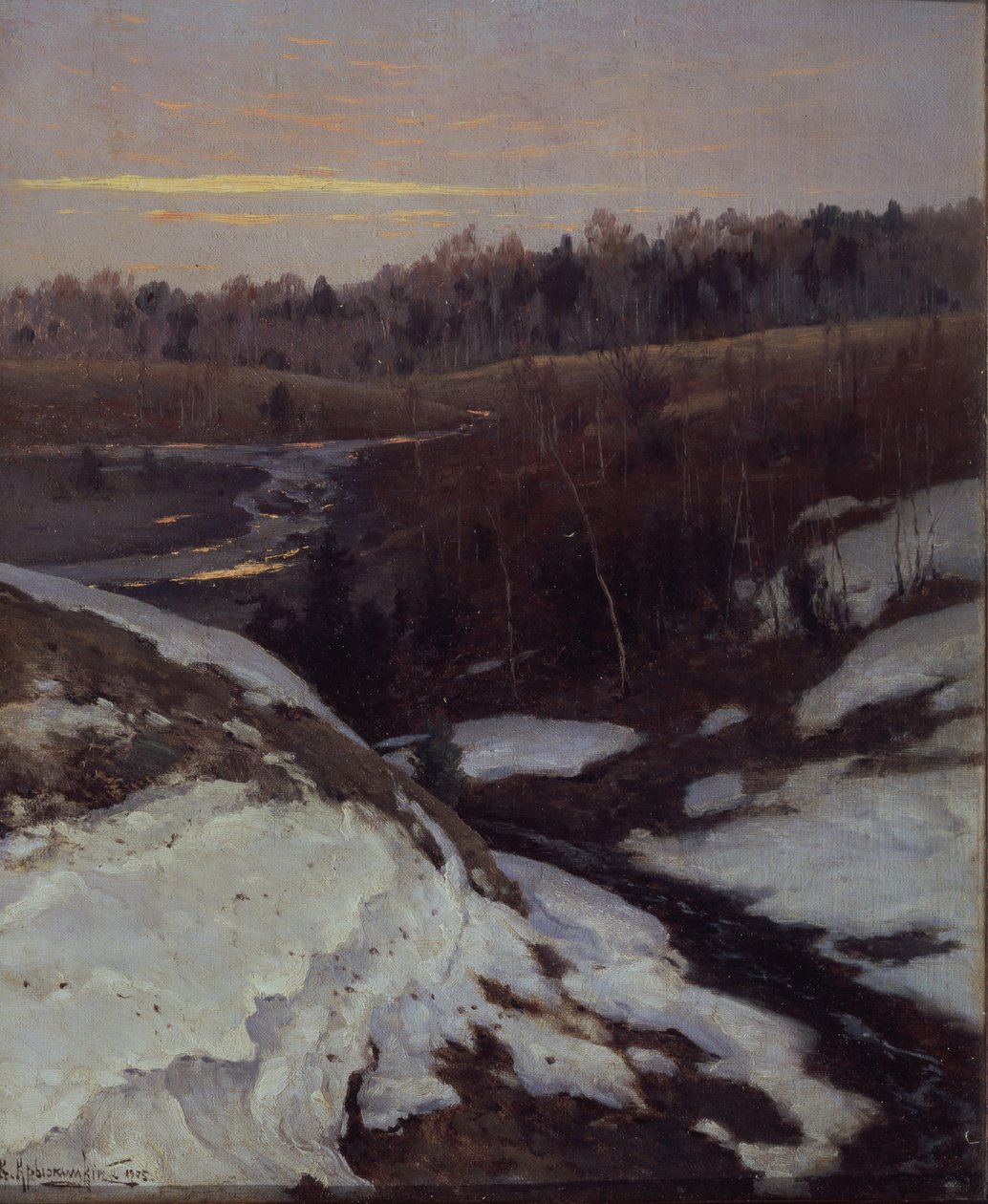Début du printemps - Konstantin Yakovlevich Kryzhitsky
